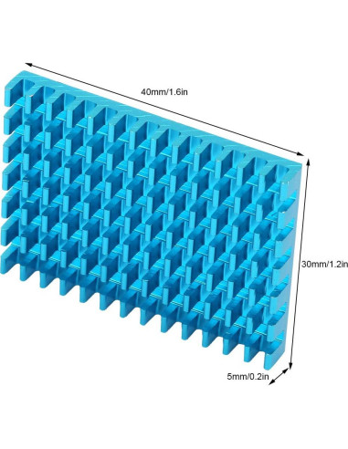 5 Piezas Disipador de Calor de Aluminio 40x30x75mm YWBL-WH