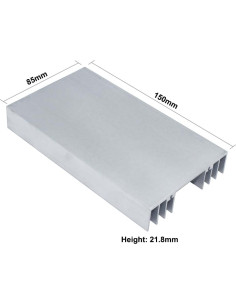 Disipador de Aluminio Jeteokar 150x85x21.8mm para Chip LED 2