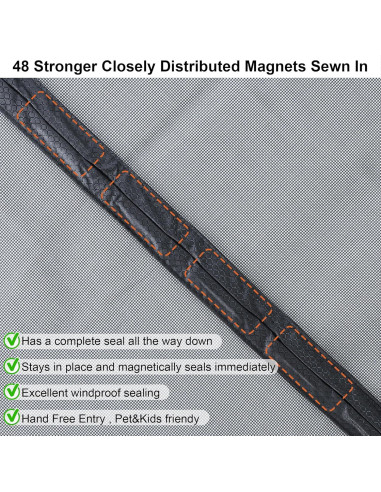 Puerta de Pantalla Magnética Okayavo 73x205 cm Resistente