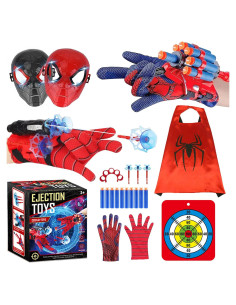 Juego de Lanzador de Cuerda Spider-Man mmitlink - 2 Lanzadores, Guantes y Más