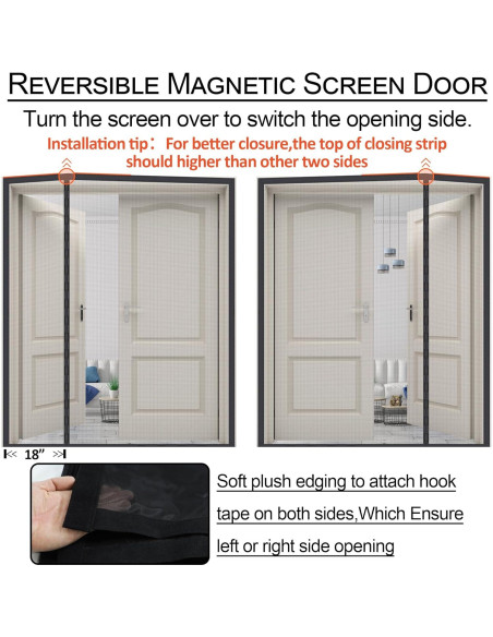 Puerta de Pantalla Magnética Okayavo 73x205 cm Resistente