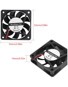 4 Ventiladores USB Sin Escobillas AITAO 6015 60x15mm 5V 2
