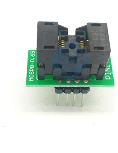 Adaptador de zócalo programador IC MSOP8 a DIP8 DIYMakerLab