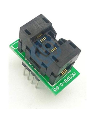 Adaptador de zócalo programador IC MSOP8 a DIP8 DIYMakerLab
