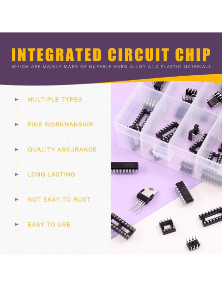 Kit de Chips de Circuito Integrado Swpeet 169Pcs LM324 LM358