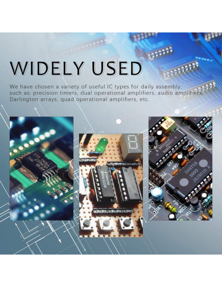 Kit de Chips de Circuito Integrado Swpeet 169Pcs LM324 LM358