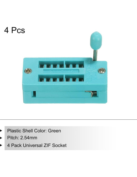 Zócalo de Prueba ZIF IC Universal PATIKIL 14 Pines 2.54mm - Paquete de 4