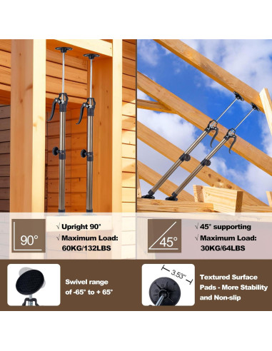 Gato de Gabinete MANQO MA-50-115-BRN-2 Ajustable 60kg