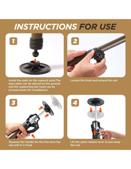 Gato de Gabinete MANQO MA-50-115-BRN-2 Ajustable 60kg