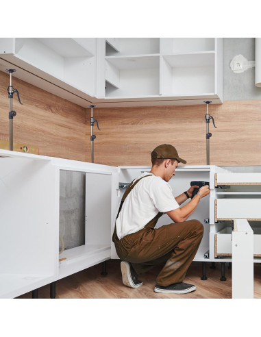 Gato de Gabinete MANQO MA-50-115-BRN-2 Ajustable 60kg