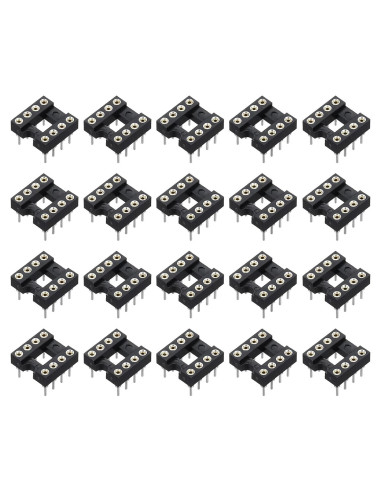 Adaptador de Zócalo DIP IC 8 Pines MECCANIXITY 30 Pcs 2.54mm