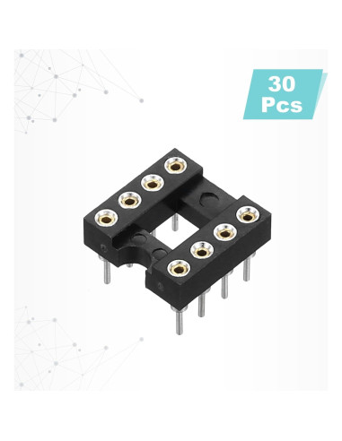 Adaptador de Zócalo DIP IC 8 Pines MECCANIXITY 30 Pcs 2.54mm