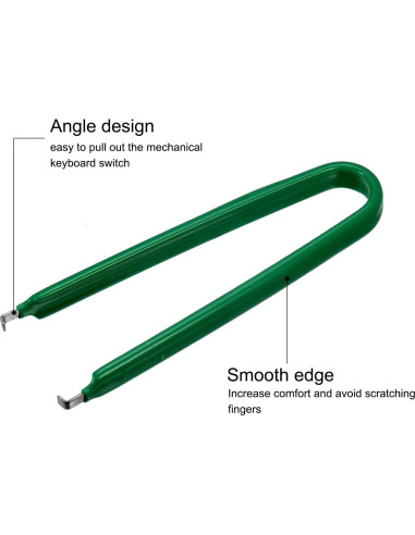 Extractor de Chips IC uxcell Acero Inoxidable Mango Aislante Verde