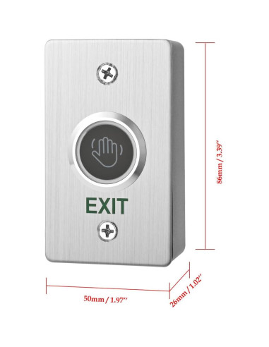 Botón de Salida Infrarrojo YUHAN Acero Inoxidable IP67 20cm