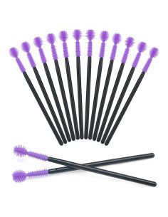 G2PLUS 100 Pcs Cepillos de Pestañas Silicona Morados