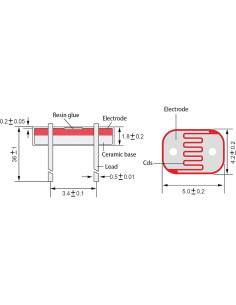 Paquete de 2 Resistores LDR 5mm EX ELECTRONIX EXPRESS 2