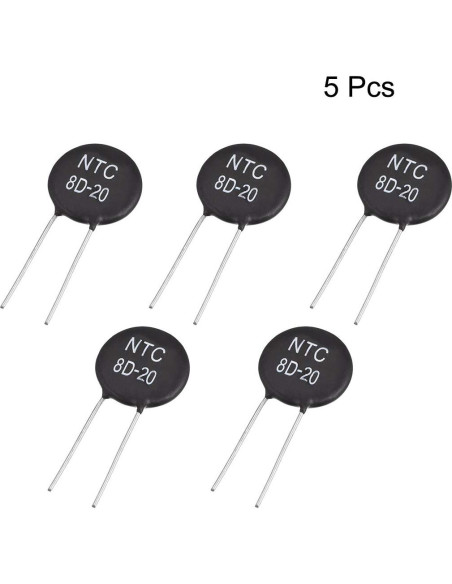 Termistores NTC uxcell 8 Ohm 6A Paquete de 5 para Control de Corriente
