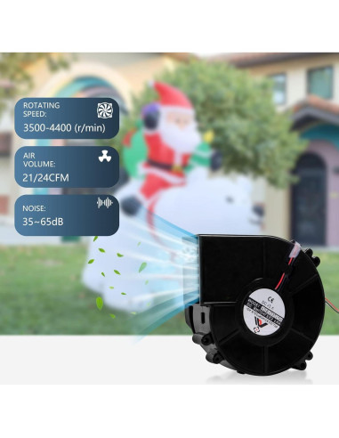 Juego de 2 Ventiladores Inflables YUNVI 12V con LEDs