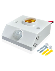 Portalámparas con Sensor de Movimiento Bukeer E26 E27 Ajustable