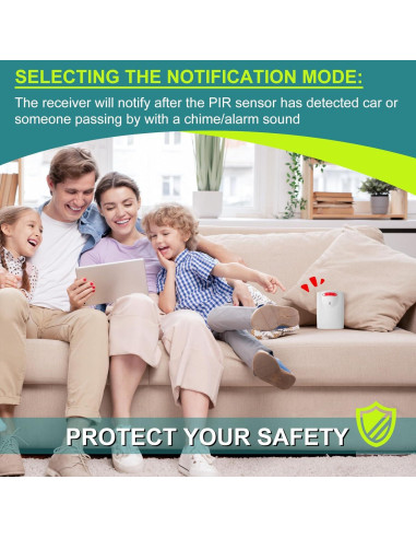 Alarma de Entrada Inalámbrica Qualirey con 2 Sensores