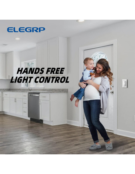 Interruptor de luz con sensor de movimiento ELEGRP 2 paquetes blanco