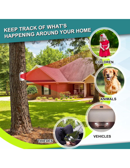 Alarma de Entrada Inalámbrica Qualirey con 2 Sensores