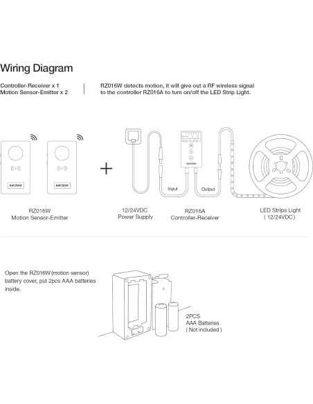 Kit Inalámbrico de Controlador y Sensor de Movimiento RAYZEEK Kit Inalámbrico de Controlador y Sensor de Movimiento RAYZEEK