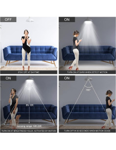 Bombilla LED con Sensor de Movimiento McDen E26 840lm 6000K 4 Pzas 2