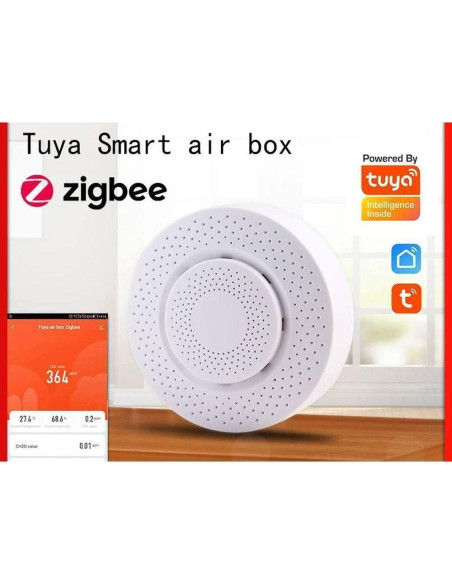 Sensor de Calidad de Aire Inteligente ZigBee Genérico CO2 y VOC Sensor de Calidad de Aire Inteligente ZigBee Genérico CO2 y VOC
