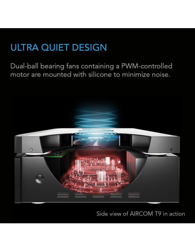 Sistema de Ventilación Silencioso AC Infinity AIRCOM S9 43.2 cm