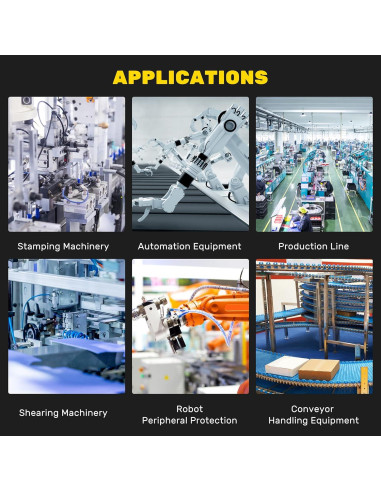 Cortinas de Luz de Seguridad CGOLDENWALL GW32-2-14 260mm