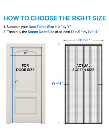 Pantalla de puerta magnética LOVIGA 36x82 cm alta resistencia