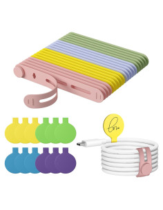 Conjunto de Organización de Cables Nearockle 32 Piezas Multicolor