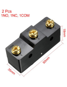 Microinterruptor uxcell Z-15GD-B 1NO 1NC 15A IP62 50x35mm 2