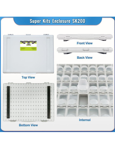 Kit de Organización de Componentes SMD Genérico SK200 200 Compartimentos