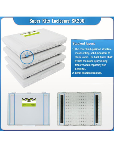 Kit de Organización de Componentes SMD Genérico SK200 200 Compartimentos