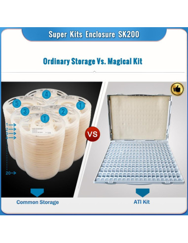 Kit de Organización de Componentes SMD Genérico SK200 200 Compartimentos