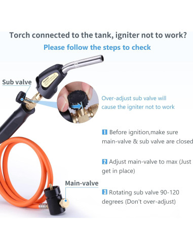 Kit de Soplete de Propano Jiarui 1.1m con Encendido Automático