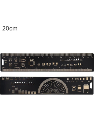 Regla Multifuncional de PCB 4PCS 15-30cm Smgda Fibra de Vidrio