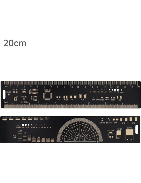 Regla Multifuncional de PCB 4PCS 15-30cm Smgda Fibra de Vidrio