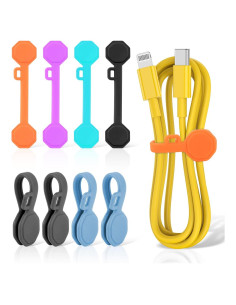 Organizador de Cables Magnético GRODOE 8 Piezas Colorido