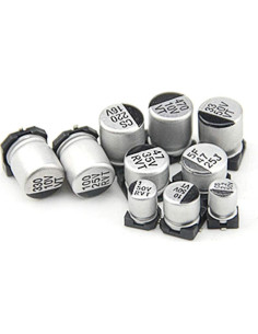 Kit de 200 Capacitores Electrolíticos SMD 1uF a 470uF XLX 2