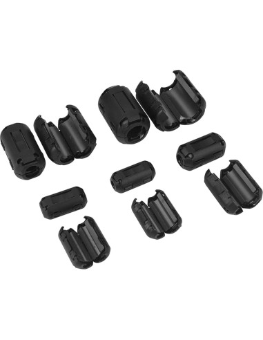 Clip de Núcleo de Ferrita XShine 20 Piezas 3-13mm Negro