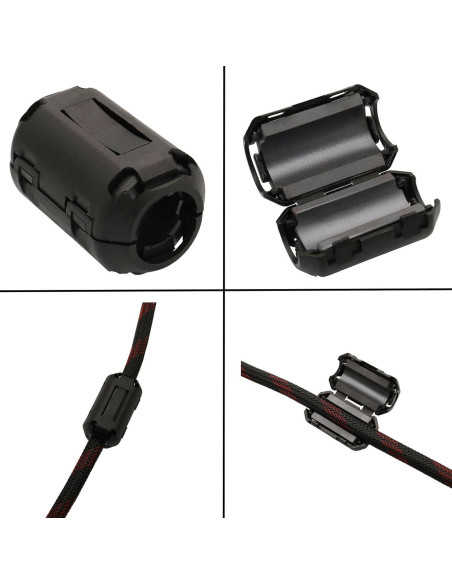 70 Pcs Núcleos de Ferrita Clip-On Raogoodcx RFI EMI Supresor