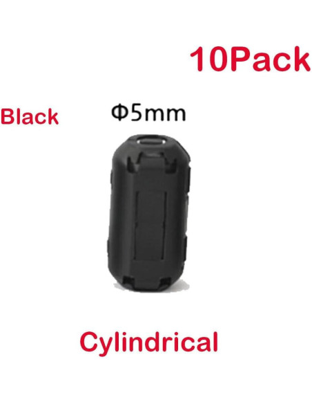 10 Clips de Anillo de Ferrita UCCKEYI 5mm para Filtro de Ruido