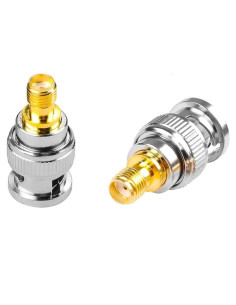 Adaptador Coaxial RF SMA Hembra a BNC Macho DHT 2 Piezas