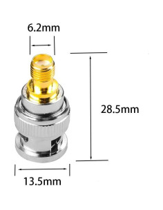 Adaptador Coaxial RF SMA Hembra a BNC Macho DHT 2 Piezas 2