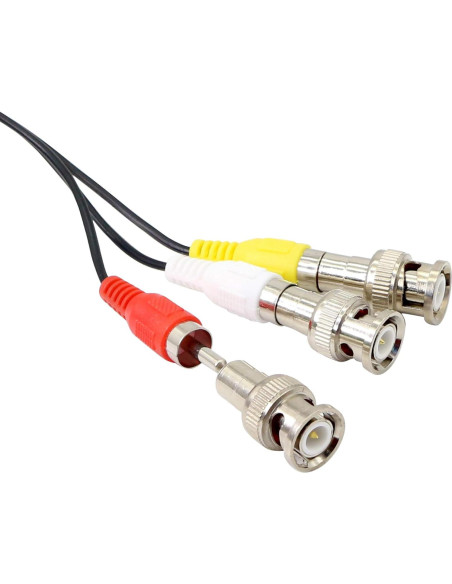 Adaptador BNC a RCA YOUCHENG 5 Pcs Conector Macho Hembra Adaptador BNC a RCA YOUCHENG 5 Pcs Conector Macho Hembra