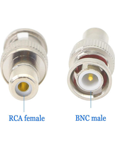 Adaptador BNC a RCA YOUCHENG 5 Pcs Conector Macho Hembra