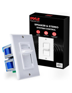 Control de Volumen Pyle PVC2 Montado en Pared 100W Blanco/Azul
